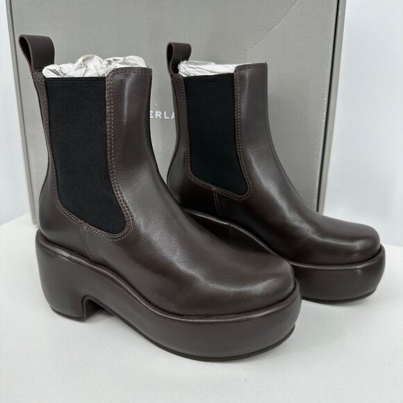 Everlane The Puffa Boot in Dark Brown size 5 Chelsea Ankle 3.25" Chunky Platform - Picture 1 of 10